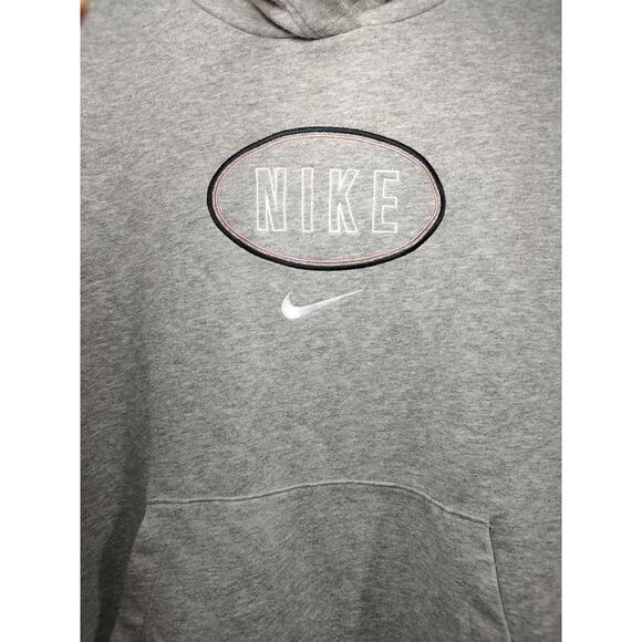 Nike Gray Center Swoosh Pullover Hoodie Women's Size 1X - Picture 2 of 8
